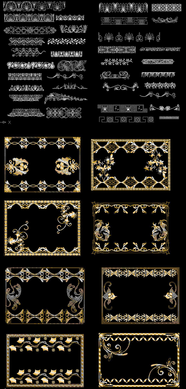 欧式花纹雕花图案