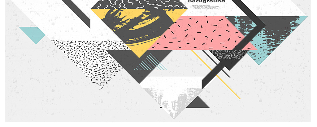 现代简约时尚北欧几何三角形抽象图案背景墙