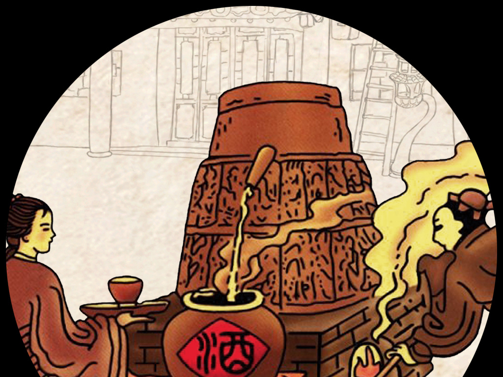 浓郁香醇酿酒背景墙