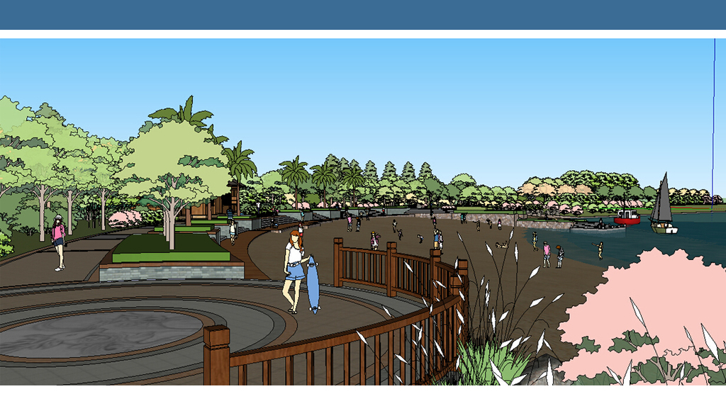 原创10个游船码头草图大师su模型版权可商用