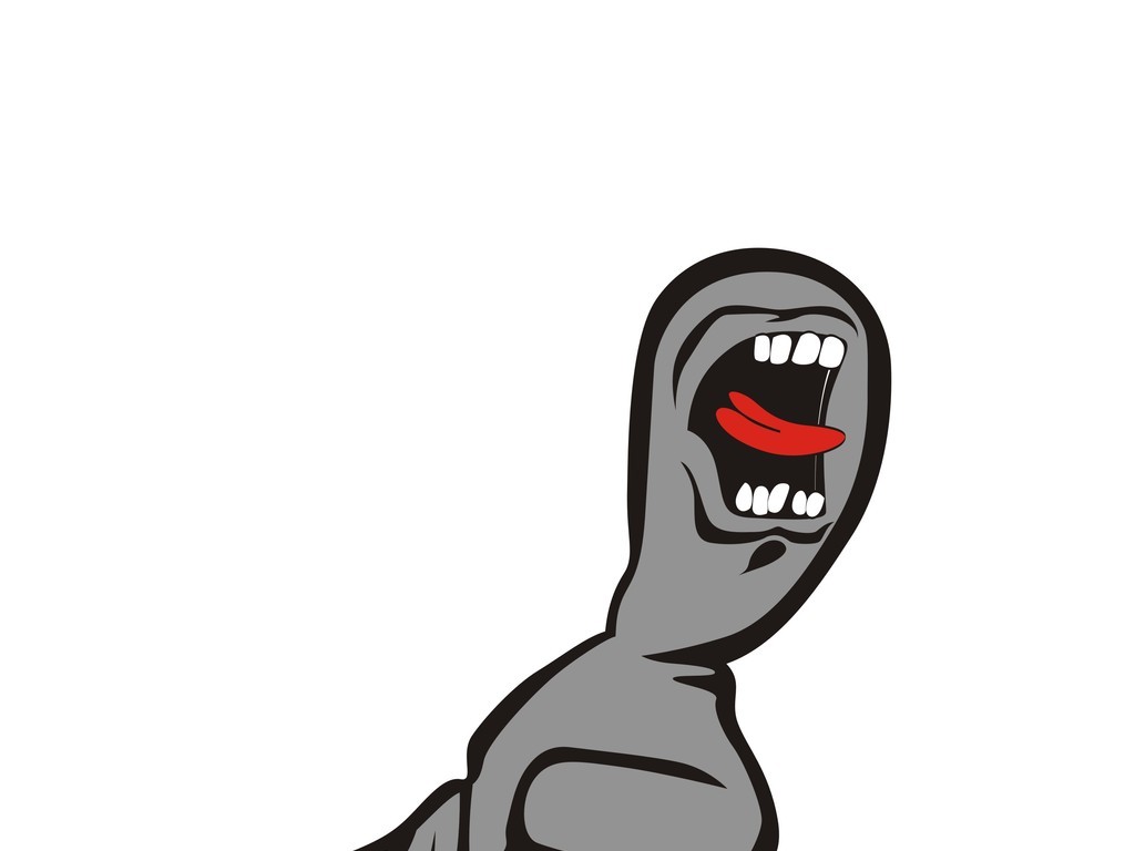 前卫街头元素科技感涂鸦插画手指头