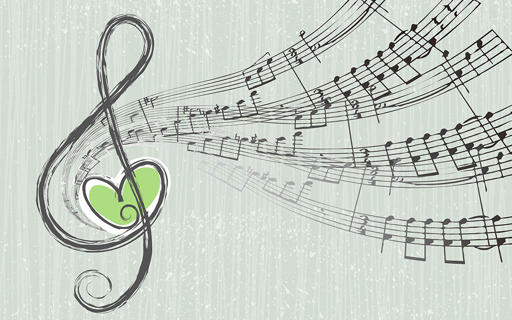 音符唯美背景墙