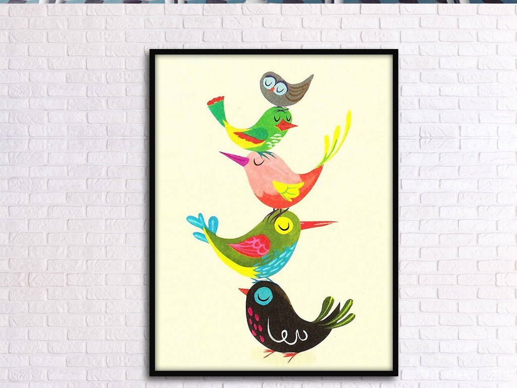 地中海彩色装饰画图片