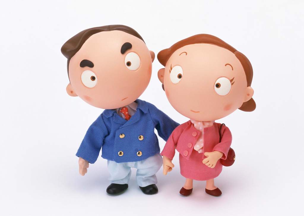 家庭成员泥塑人物公仔手工制作卡通