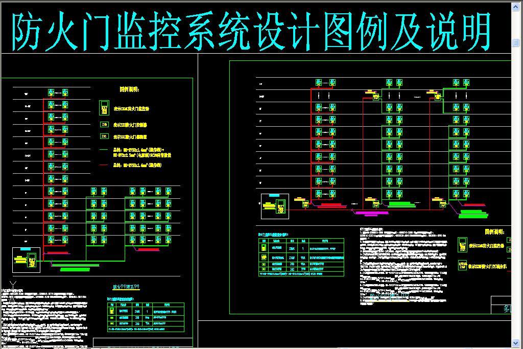 消防设备赋安防火门监控接线图