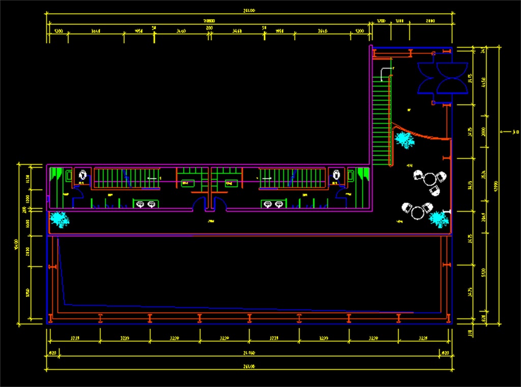某别墅室内游泳池cad施工图平面设计图下载(图片4.