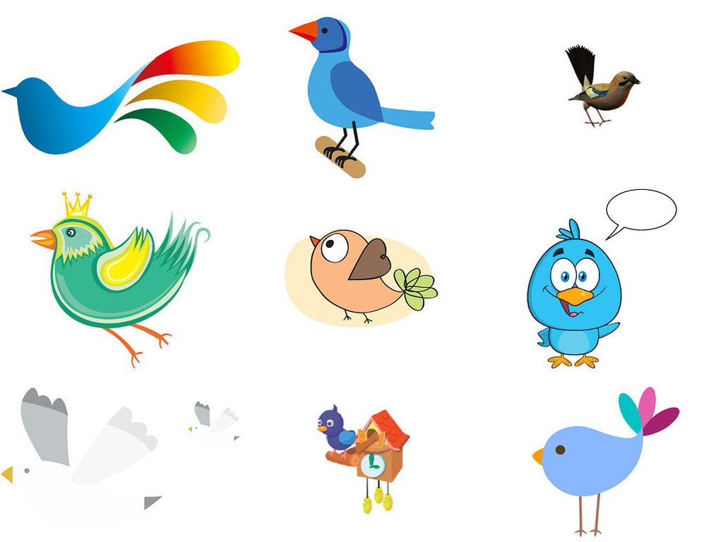 卡通小鸟可爱图片免抠素材1