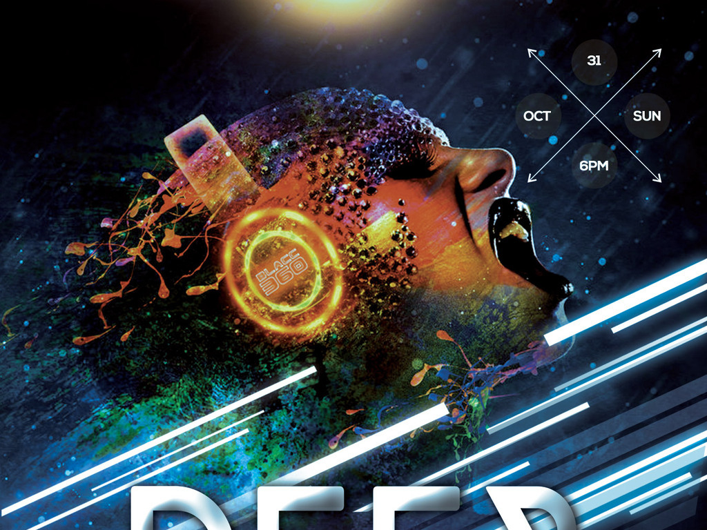 炫酷火爆刺激音乐会宣传海报psd模板