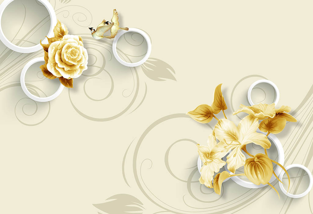 立体花朵背景墙