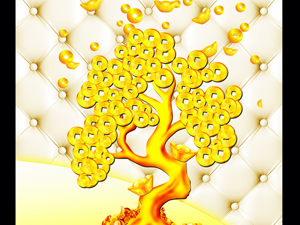 金玉满堂摇钱树玄关