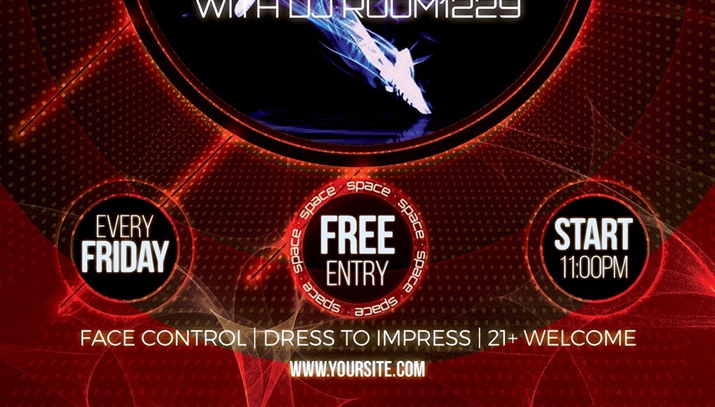 炫酷迷幻动感电子音乐创意psd宣传海报