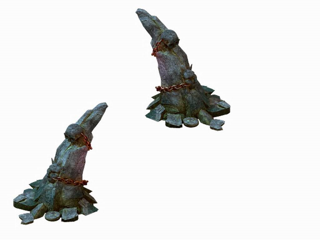 原创游戏模型毒谷场景投影毒牙石版权可商用