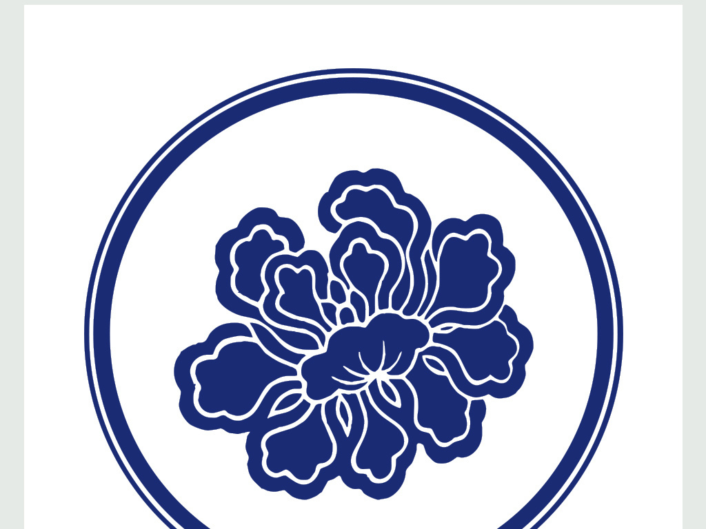 青花牡丹设计图__传统文化_文化艺术_设计图库_昵图