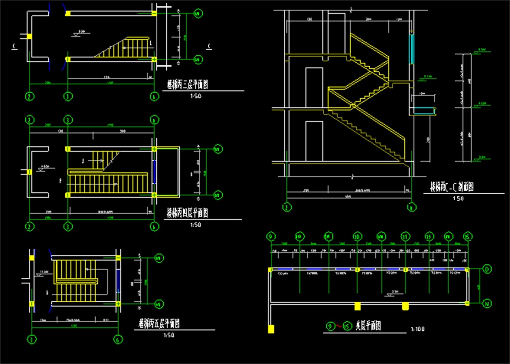 cad图库 全屋定制cad图纸 cad图纸 > 办公楼cad建筑施工图 素材图片