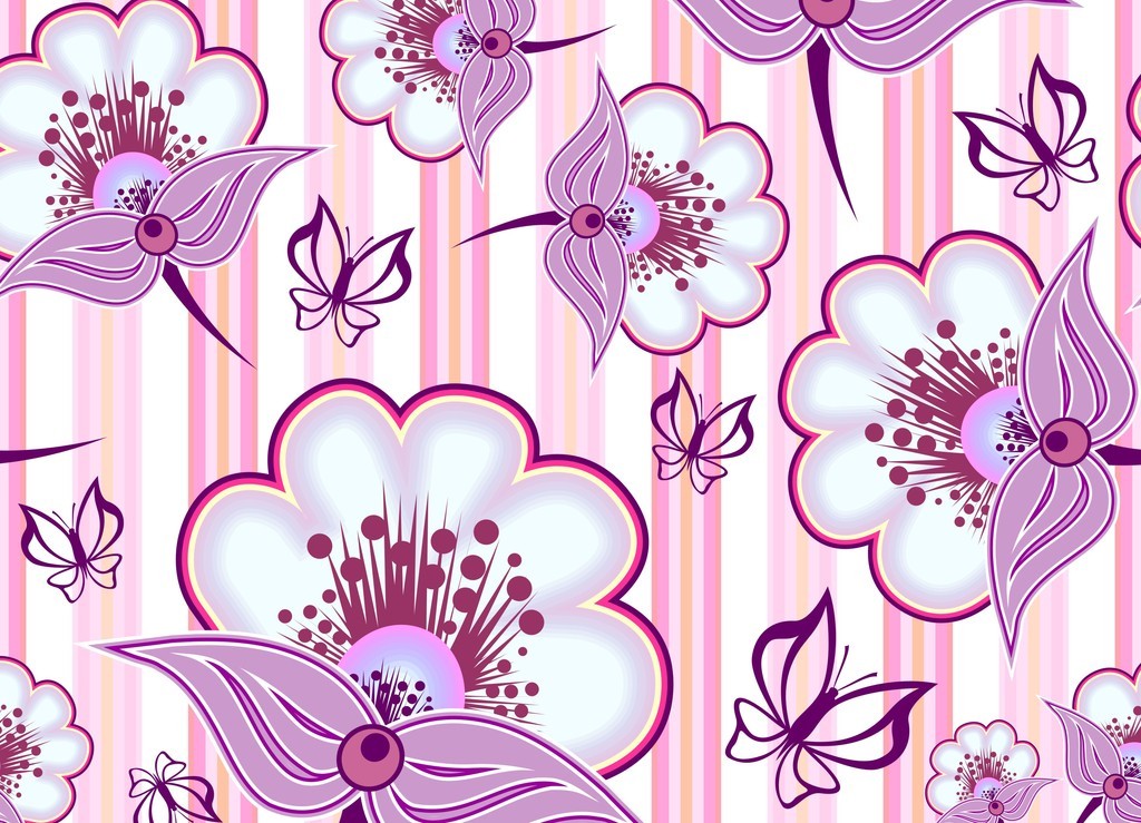 抽象几何花卉背景图案设计面料图案设计