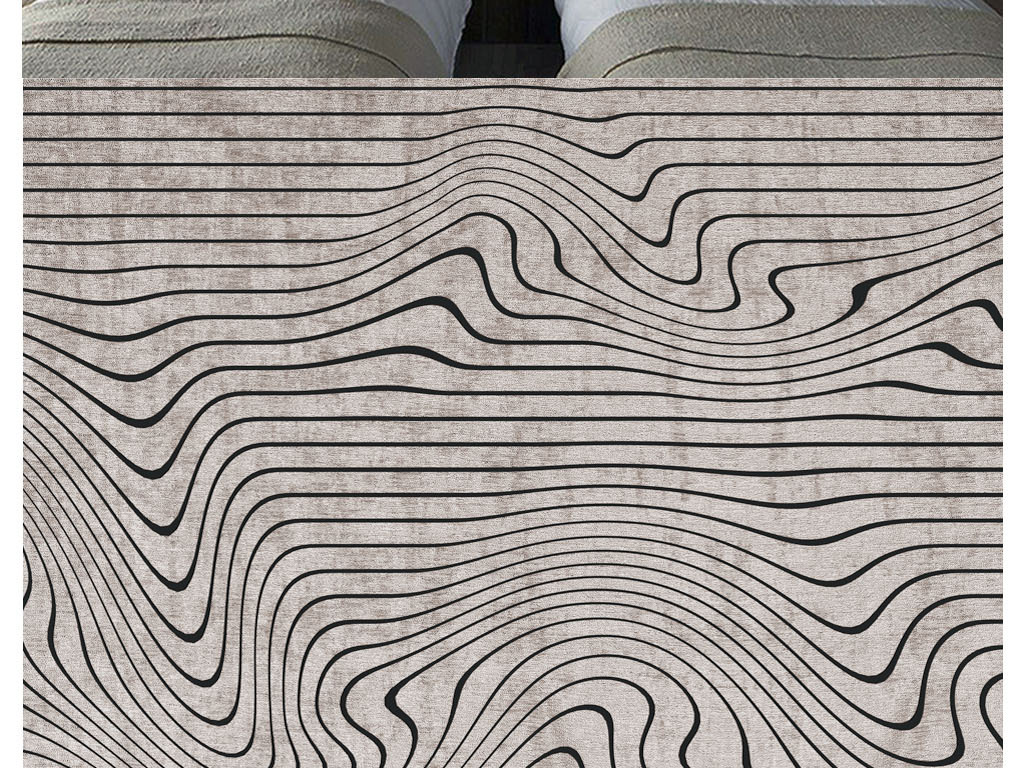 新中式抽象线条意境山水风景背景墙壁画