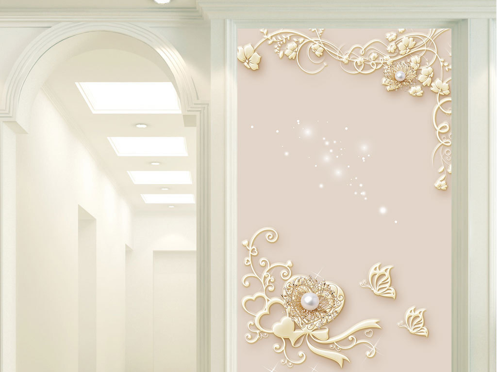珠宝欧式花纹玄关背景墙(图片编号:16371595)_浮雕玄关_我图网
