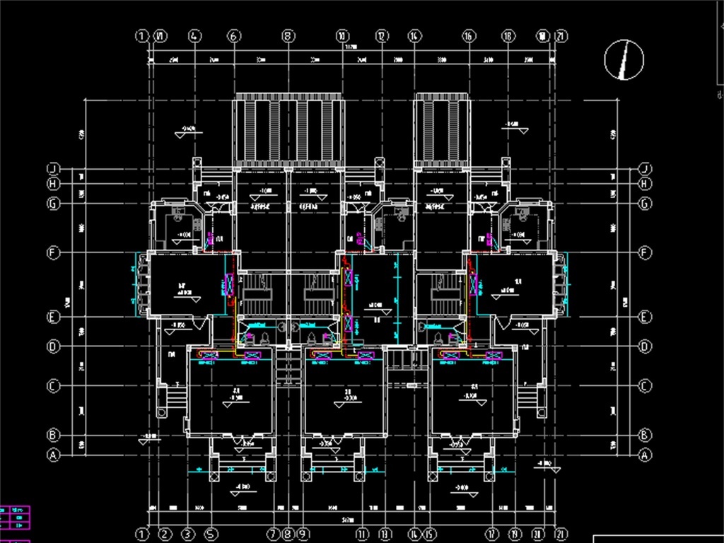 商城空调暖通cad平面设计图
