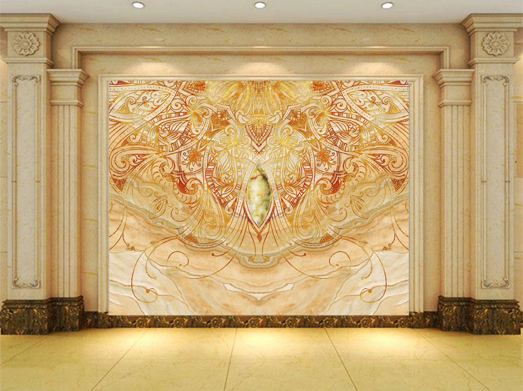 欧式背景墙09(图片编号:16389382)_欧式电视背景墙_我图网