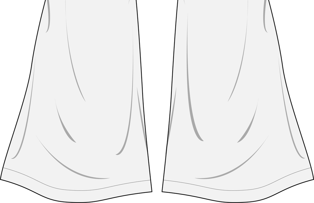 截短天鹅绒喇叭裤