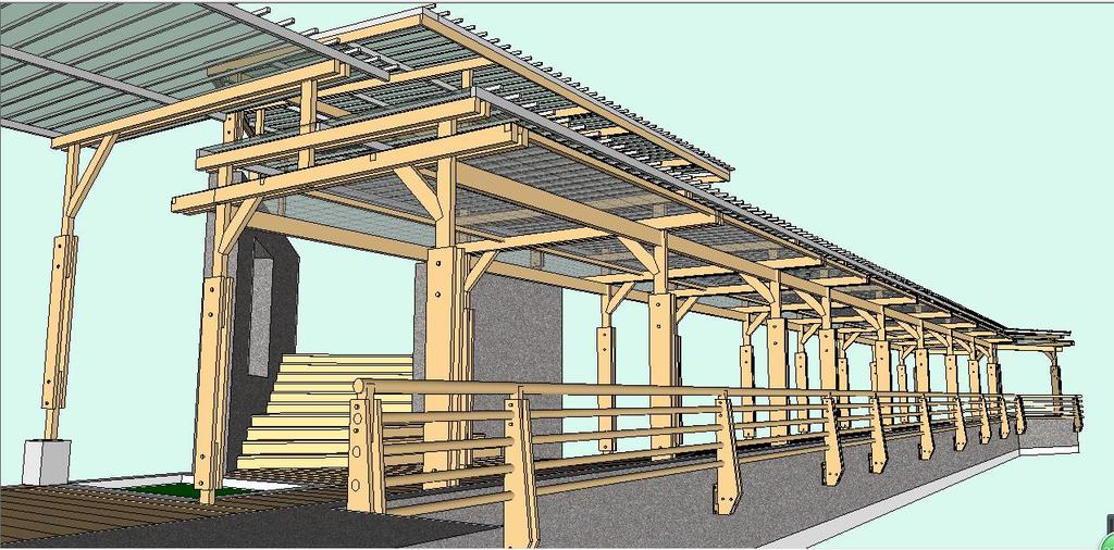 現代風格廊架花架花廊su模型設計圖下載(圖片0.