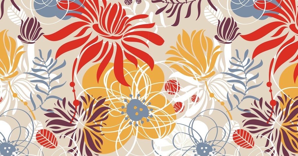 植物花卉背景图案设计