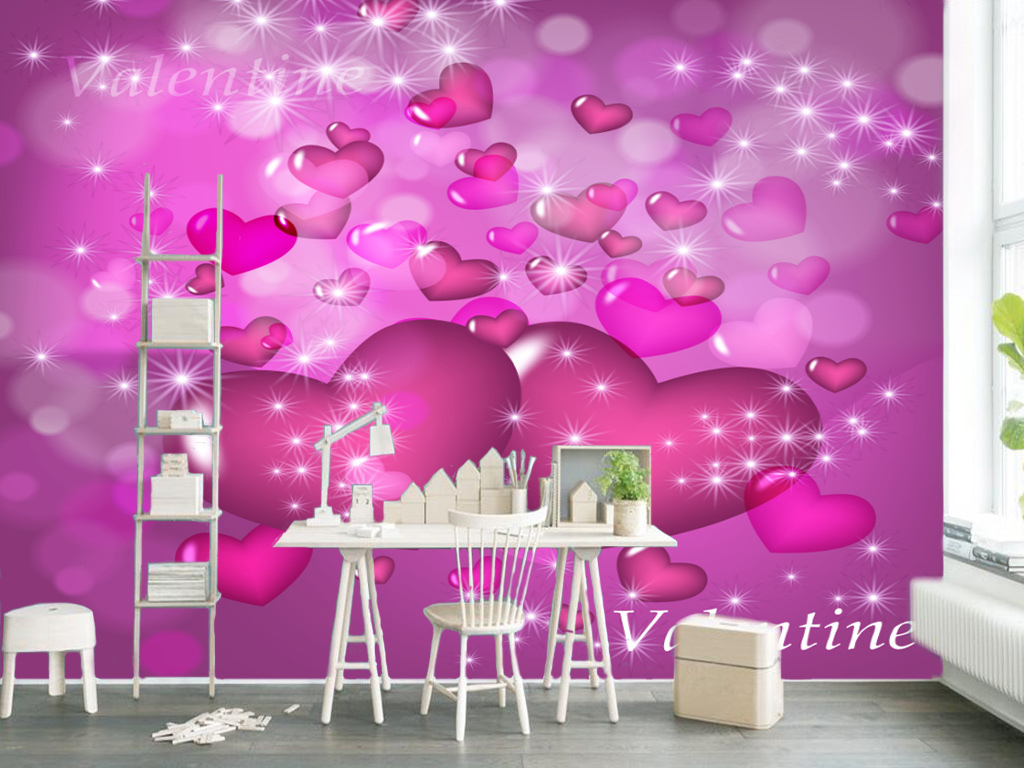 心心相印爱心背景墙(内含ai和jpg大图)