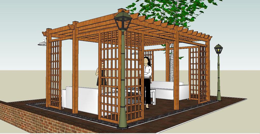 古典欧式廊架花架花廊su模型