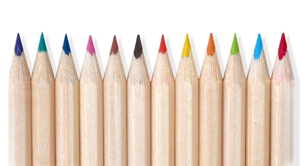 高清文具彩色铅笔创意印花图案4