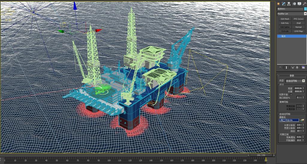 海工平台3d场景模型