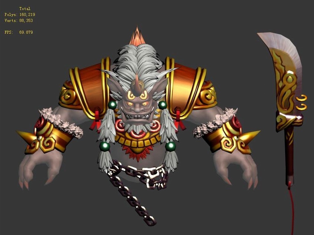 游戏角色人物-飞僵boss