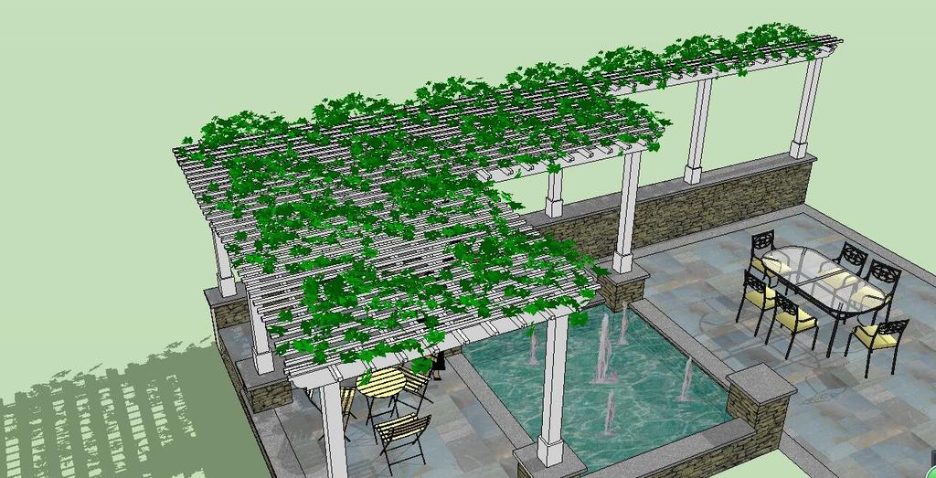 原创古典欧式廊架花架花廊su模型版权可商用