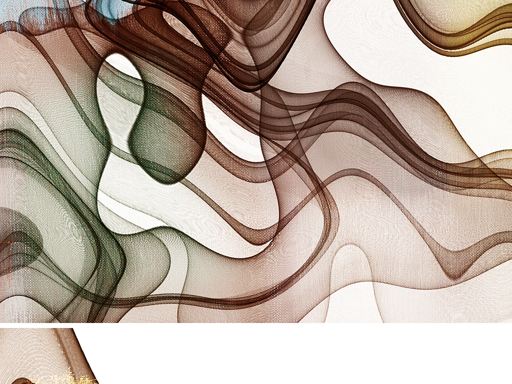 > 新中式抽象水墨山水电视沙发背景墙壁画 版权图片 设计师 : wwlltt