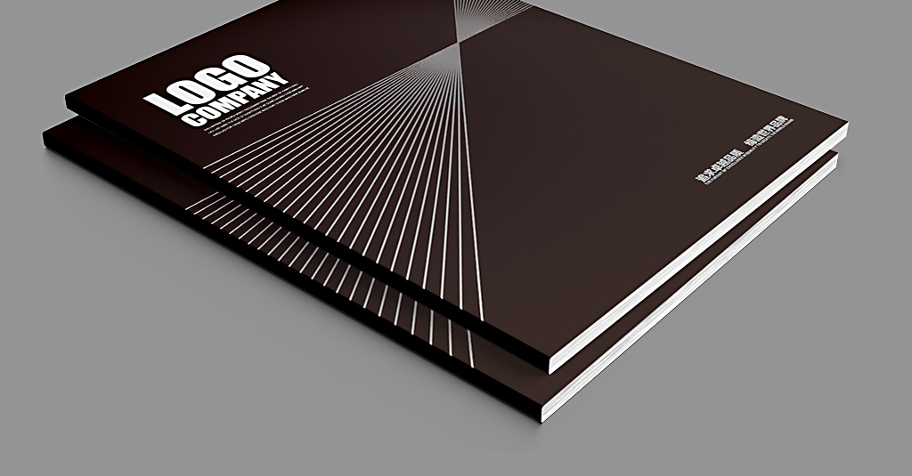 黑色高档品牌画册封面设计简约线条设计