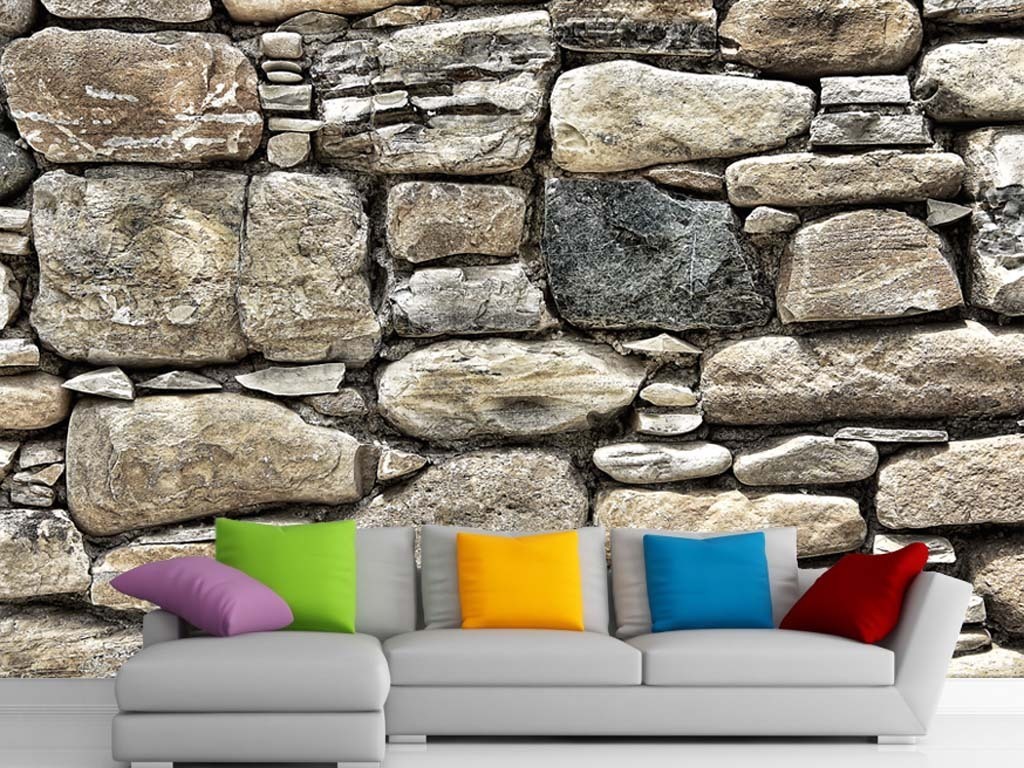 高清石板石头墙背景墙