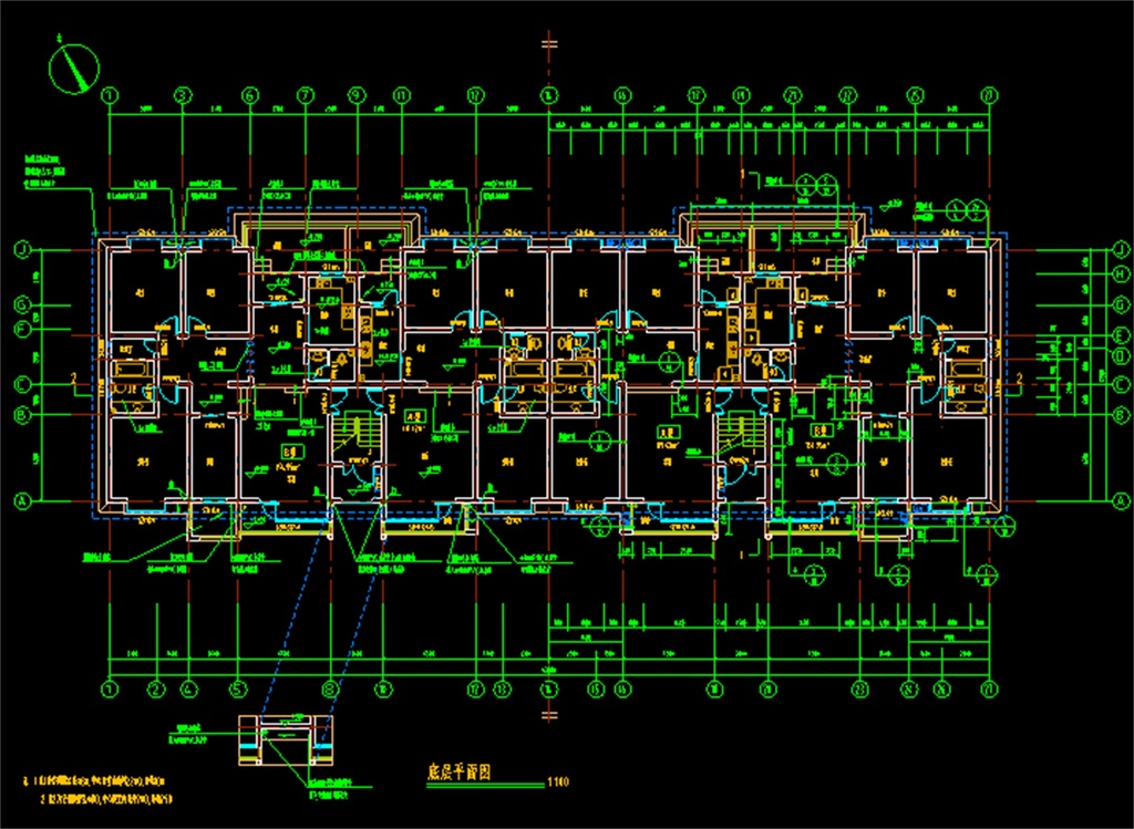 某六层砖混住宅楼cad施工图图片下载dwg素材-建筑图纸-我图网