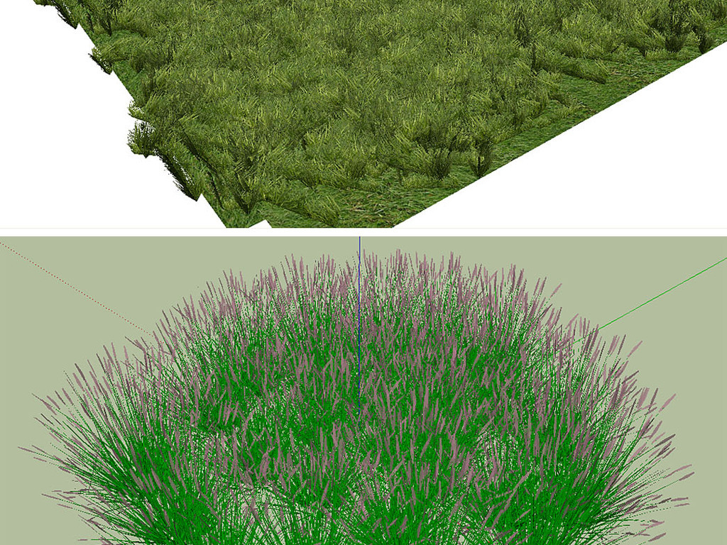 精選22款綠化植被草坪草地竹林su模型