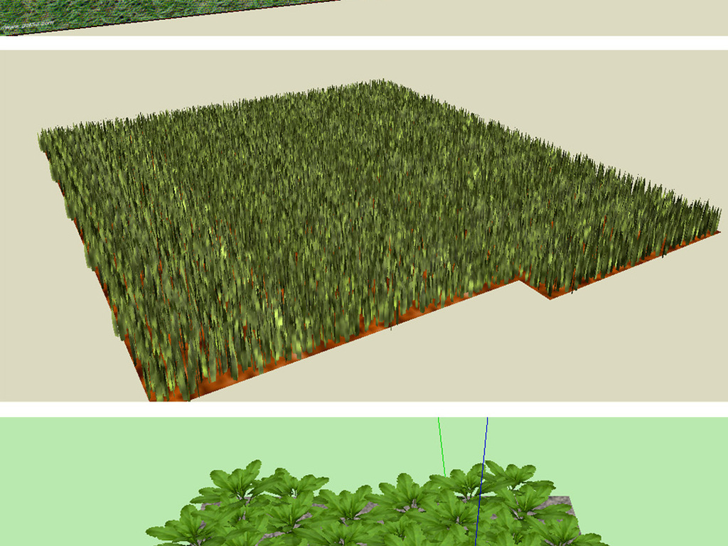 精選22款綠化植被草坪草地竹林su模型設計圖下載(圖片34.