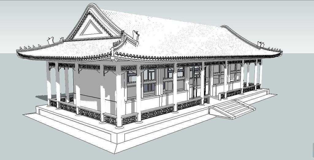 模型库 su模型 建筑模型 > 中式风格宫殿su模型素材版权图片 设计师