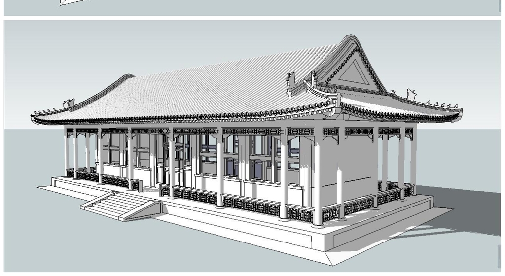 模型库 su模型 建筑模型 > 中式风格宫殿su模型素材版权图片 设计师