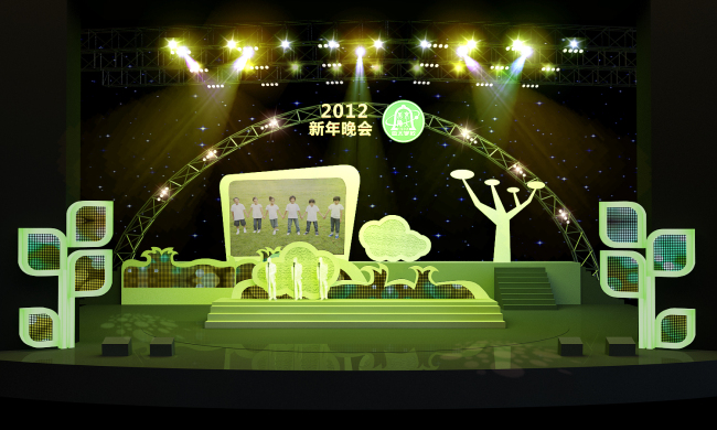 校园晚会年会舞台设计小学图片下载max素材-其他模型-我图网