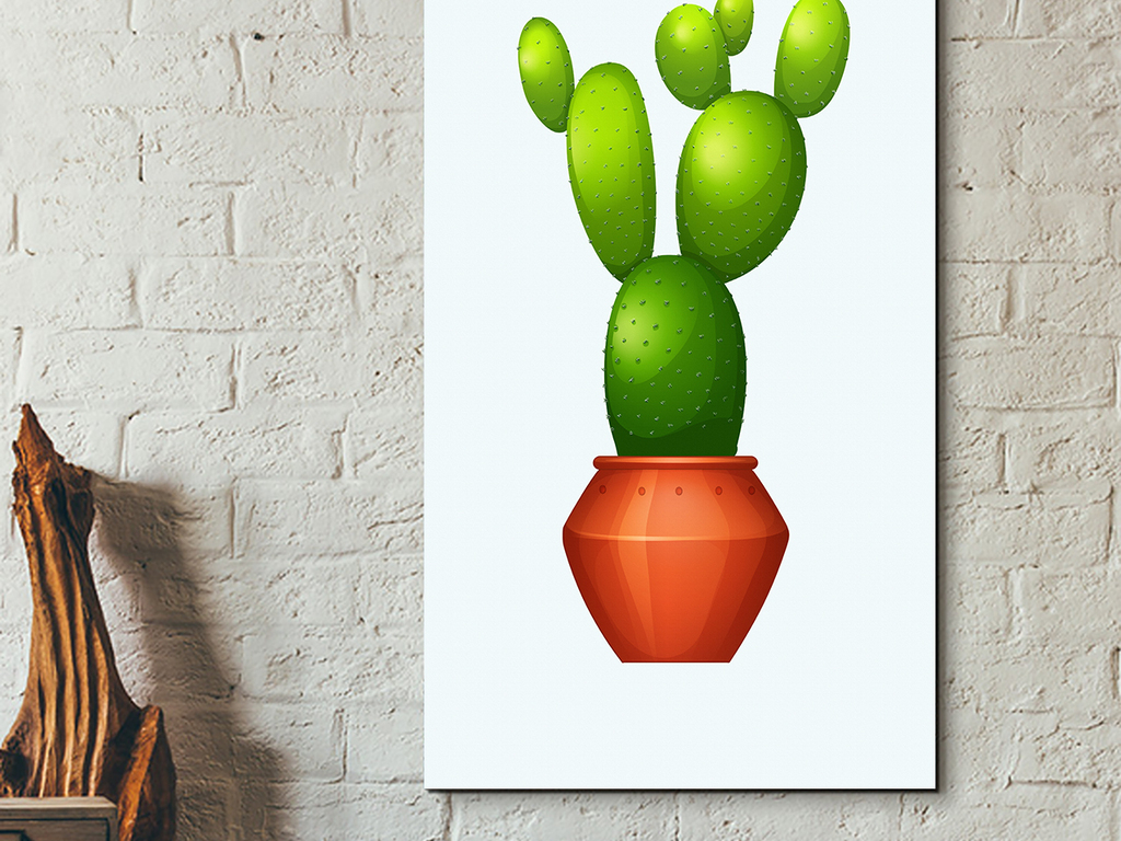 植物仙人掌无框装饰画