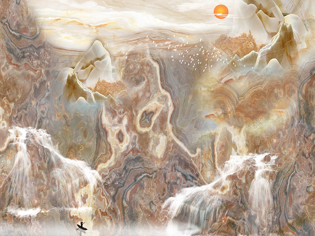 大理石纹理花纹石纹山水立体自然肌理背景墙