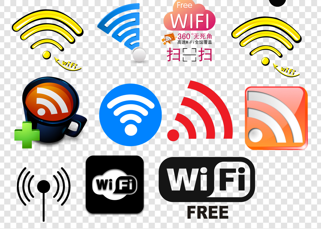 無線網wifi信號圖標png海報素材