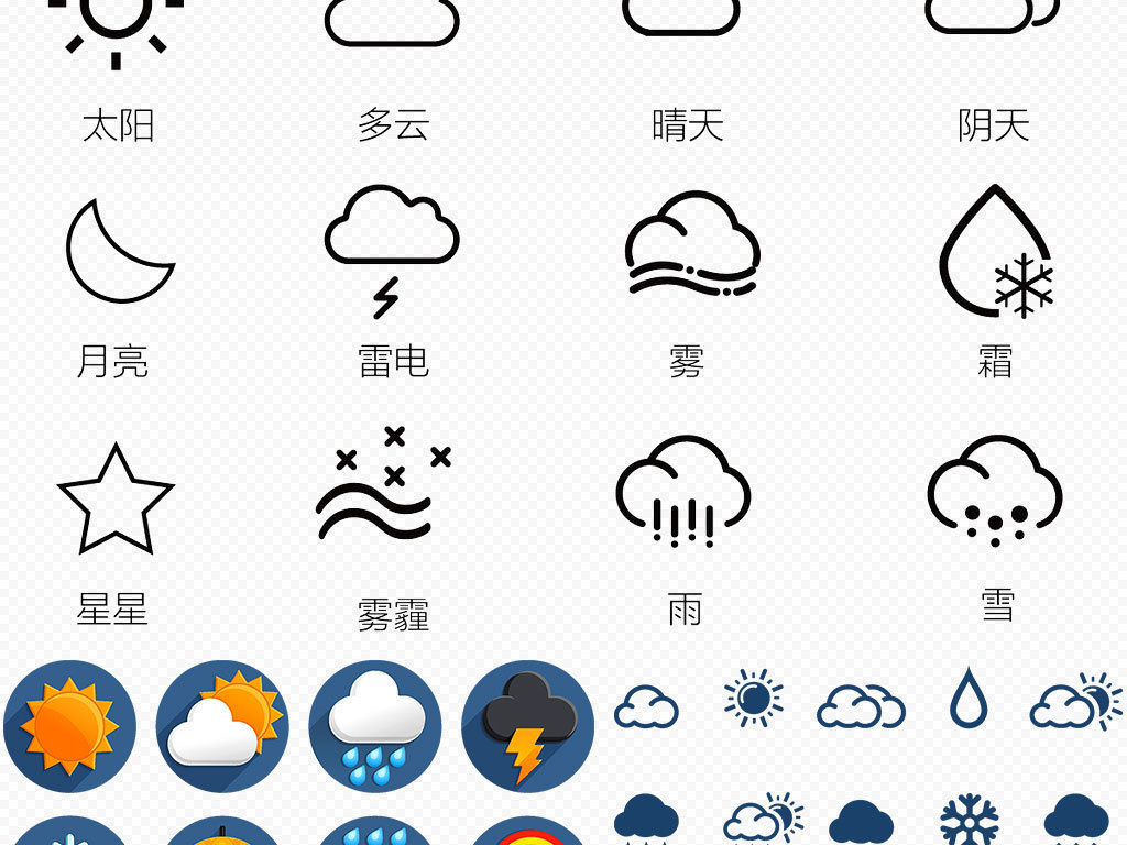 天气符号图片大全图片