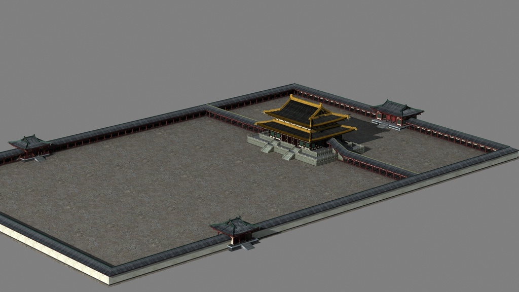 模型库 单体模型 游戏动漫 > 古代场景大明宫清思殿_精模 素材图片