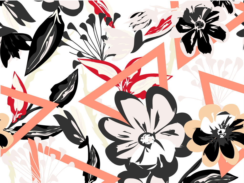 植物花卉图案 > 新款几何植物花卉图 版权图片 设计师 : mail21509411