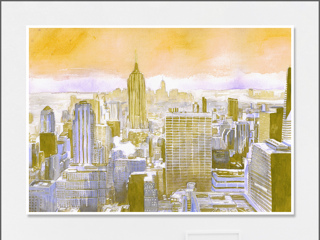 手绘国外风景油画城市风景壁画装饰画