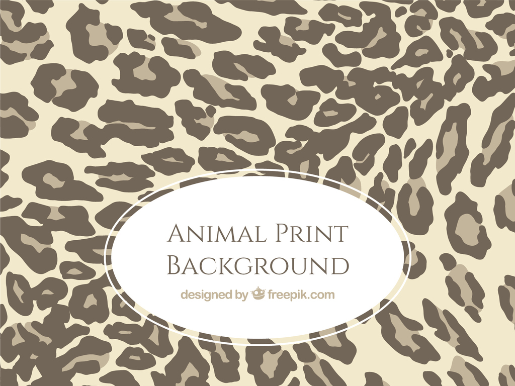 手绘豹纹图形纹案背景矢量图