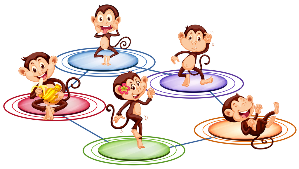 卡通矢量猴子